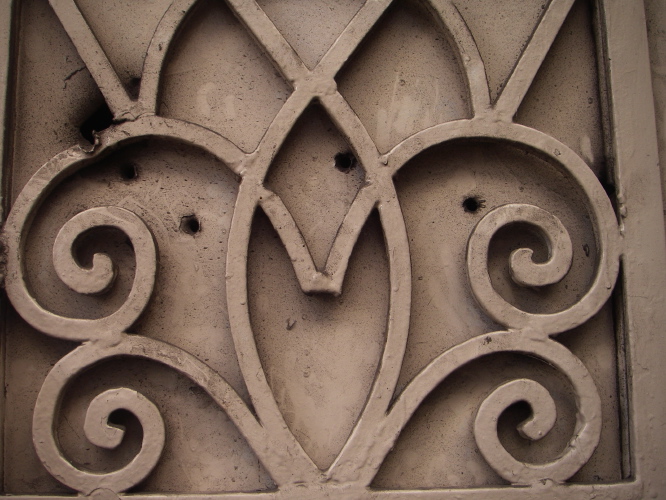 Iron Door with Bullet Holes