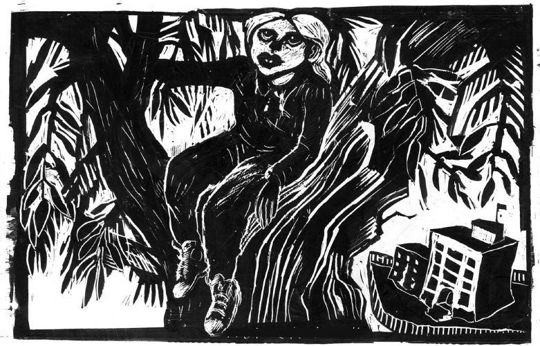 girl in tree